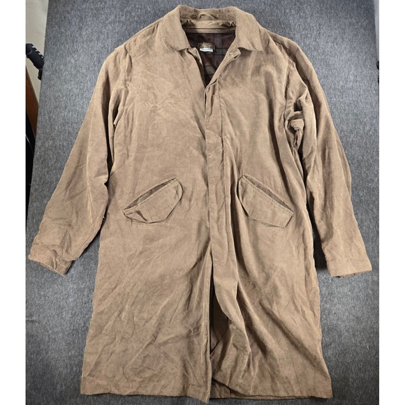 The Territory Ahead Other - Vintage The Territory Ahead Duster Coat Mens M Brown Plaid Lined Western